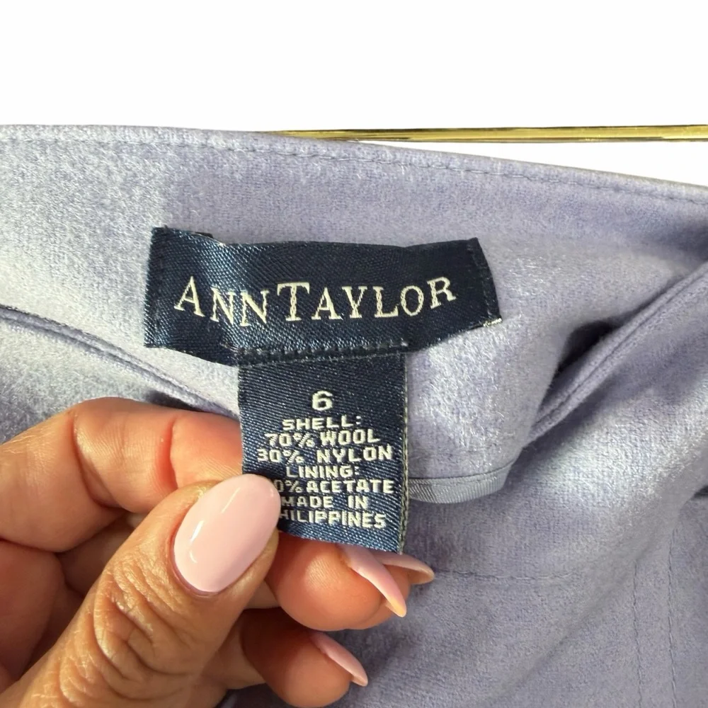 Ann Taylor Vintage Lavender Wool Blend A-Line Skirt Women’s Size 6 Career - Picture 5 of 5